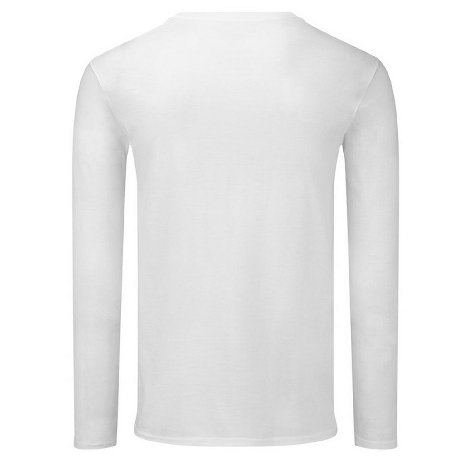 T-Shirt de manga comprida clássica Iconic 140 para homem (Branco) 2/3