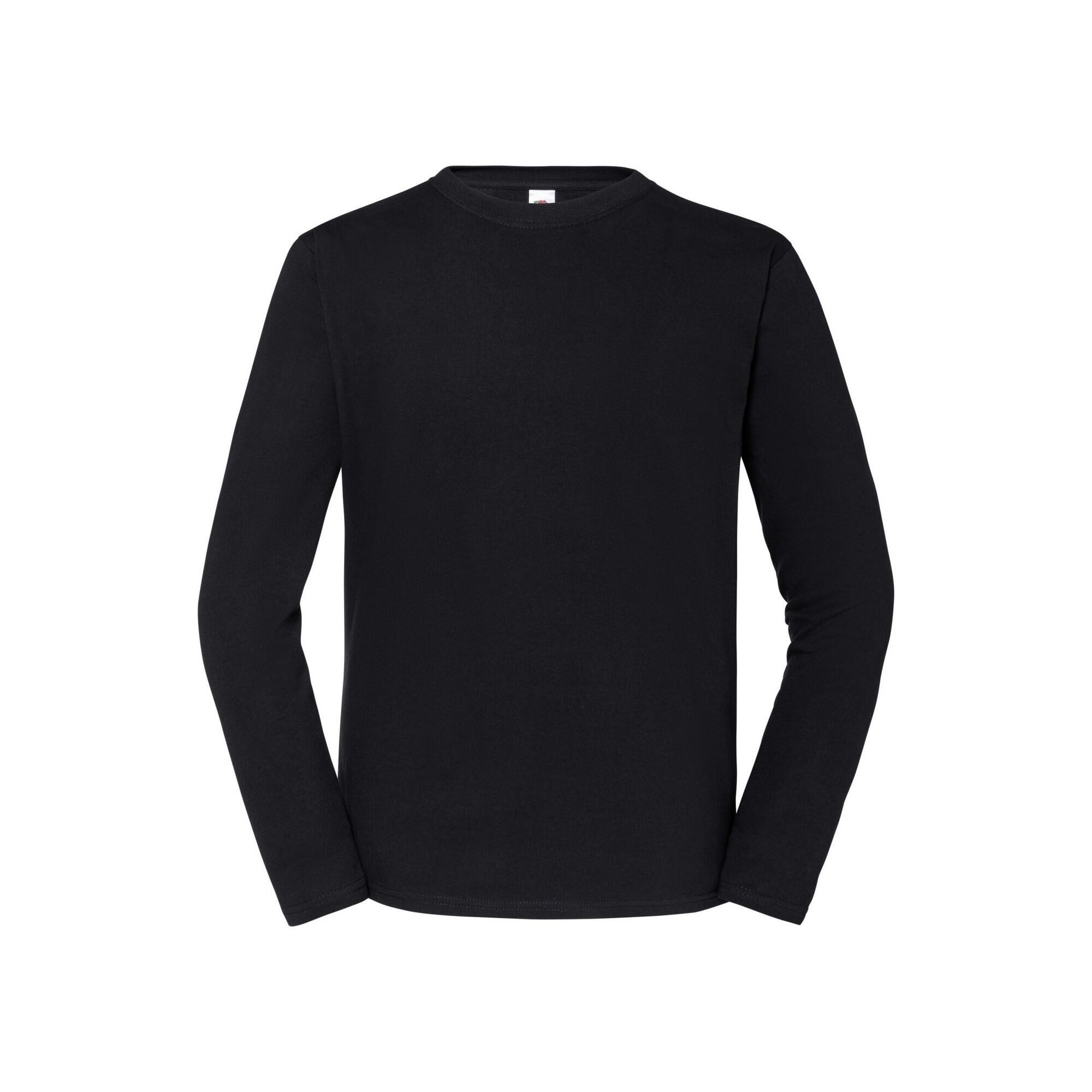 Camisola Iconic 195 Premium Ringspun Algodão manga comprida Preto