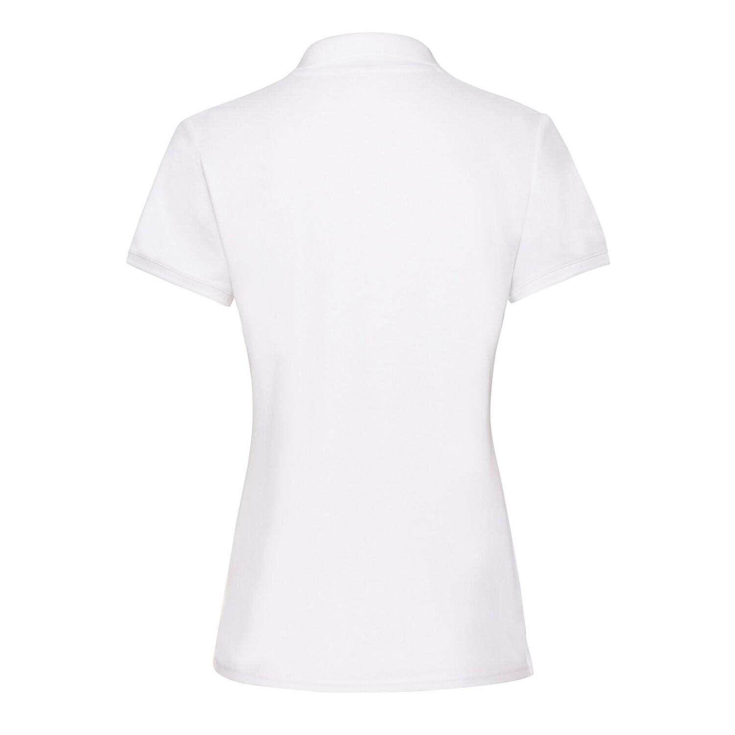 Maglietta Polo Adulto Unisex Fruit Of The Loom Premium 170 Bianco 2/3