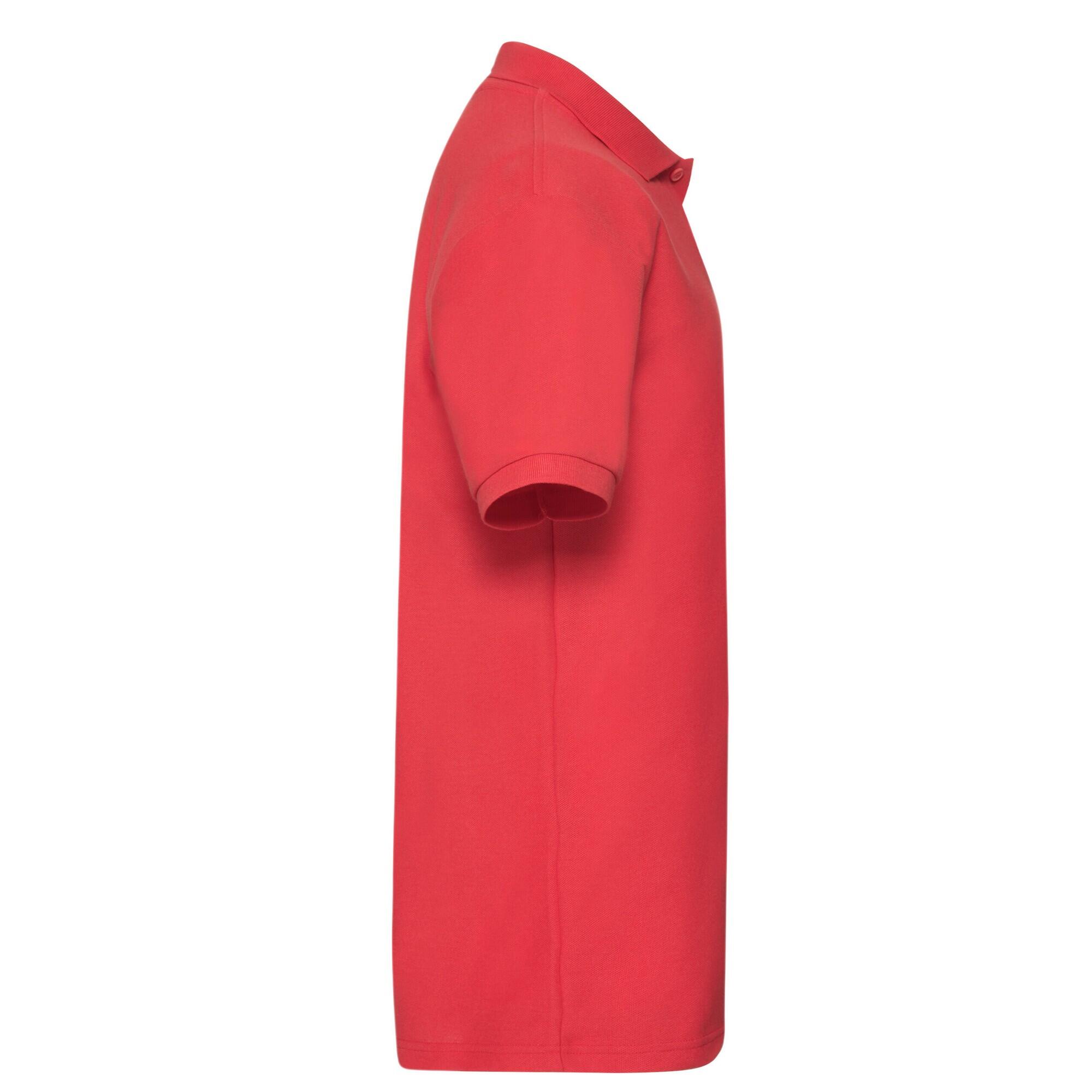 Polo 65/35 de Pesado para Hombre Rojo 3/3