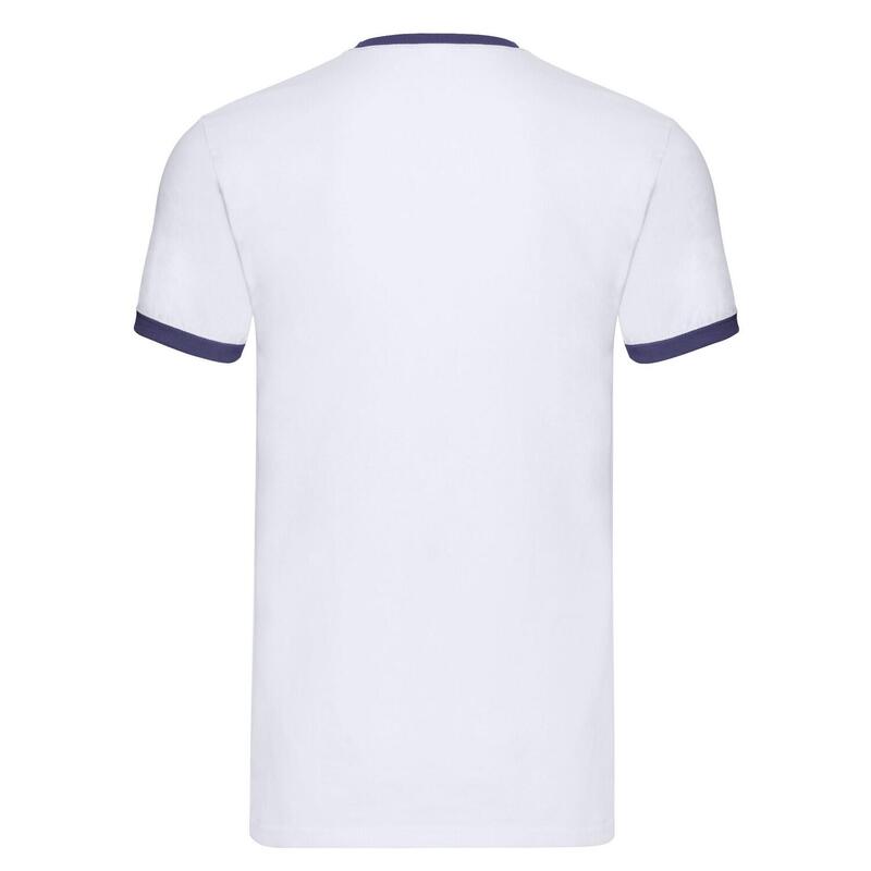 Heren Ringer TShirt (Wit/Zwaar)