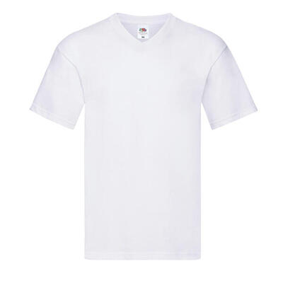 Heren origineel v hals tshirt (wit)