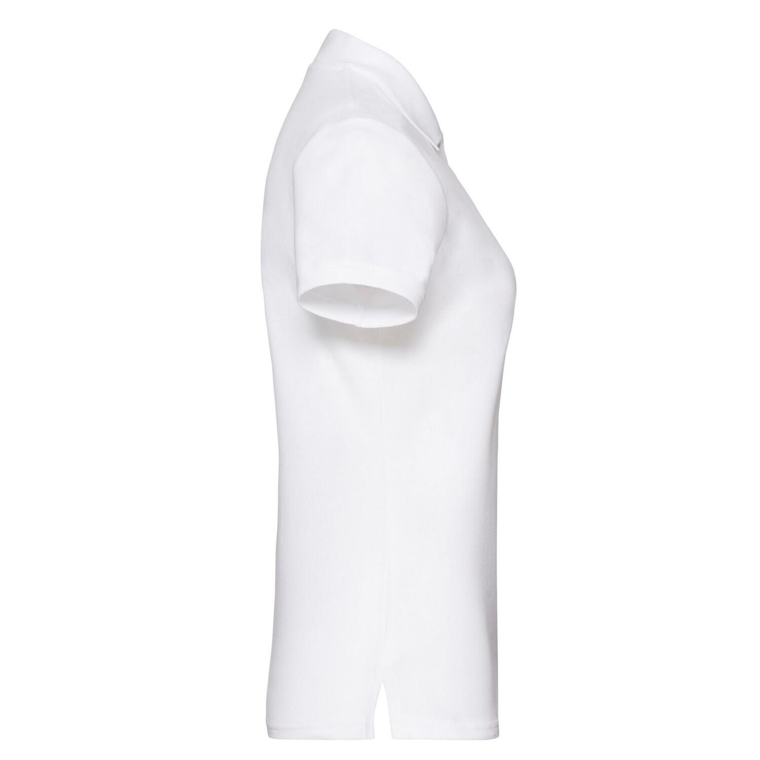 Maglietta Polo Adulto Unisex Fruit Of The Loom Premium 170 Bianco 3/3