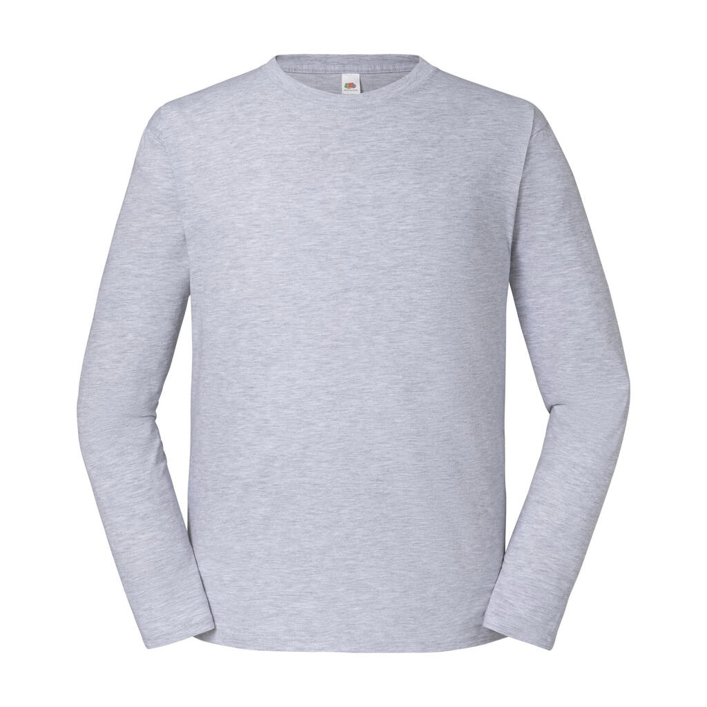 Mens Iconic 195 Premium Heather LongSleeved TShirt (Grey)