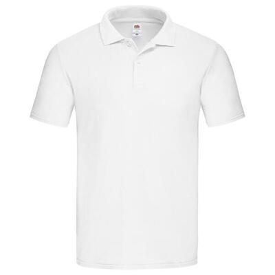 Heren originele effen polo shirt (wit)
