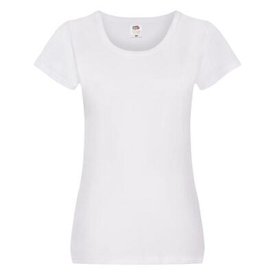 Dames origineel effen tshirt (wit)