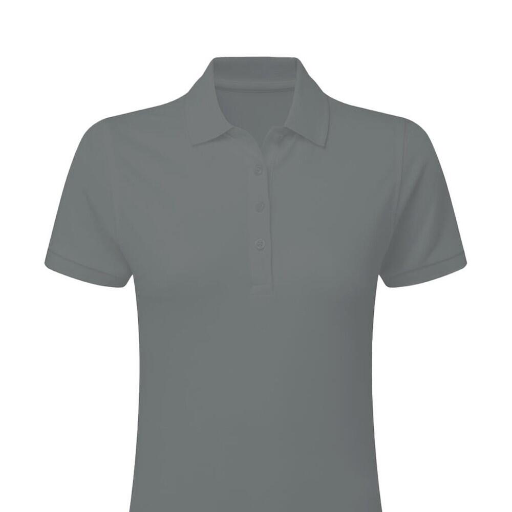 Polo Signature de Elástico para Mujer Gris 2/2