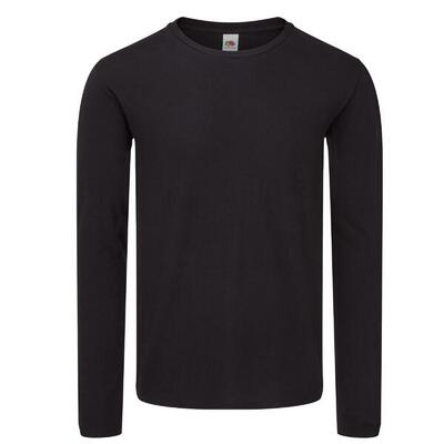 Heren iconic 150 classic tshirt met lange mouwen (zwart)