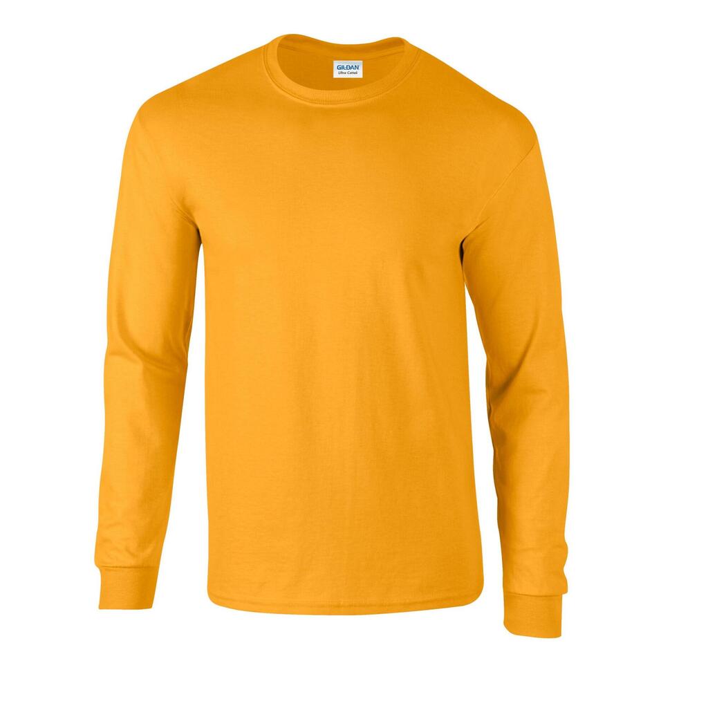 Unisex Adult Ultra Cotton LongSleeved TShirt (Gold)