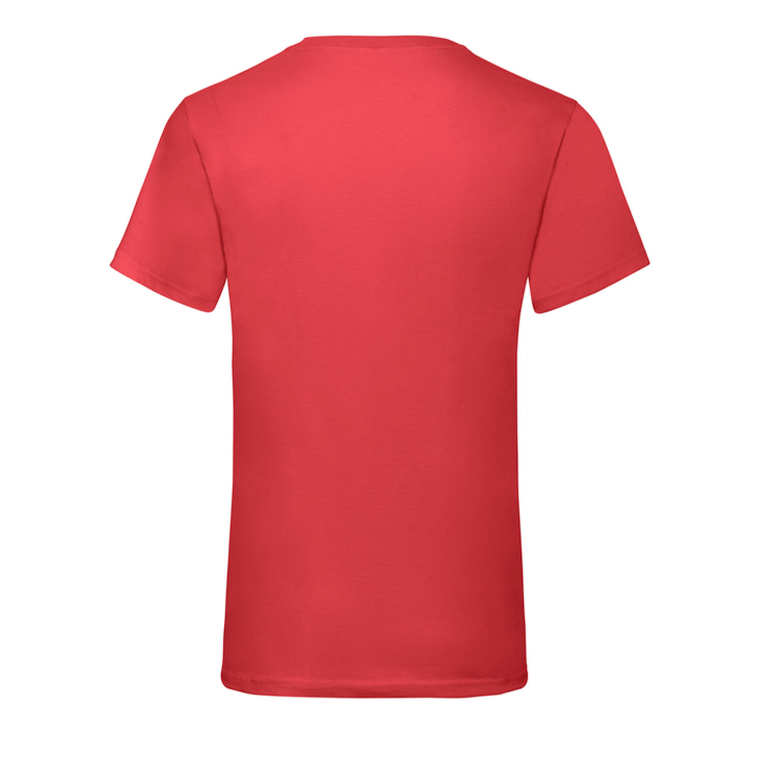 Heren Valueweight V Neck Tshirt (Rood) 2/3