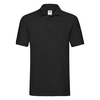 Heren premium polo shirt (zwart)