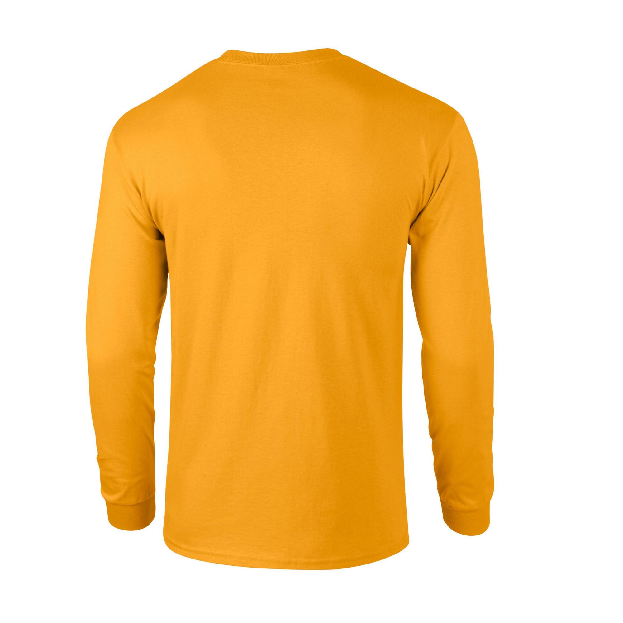 Camiseta de Algodón Ultra de Manga Larga para Adultos Unisex Dorado 2/2