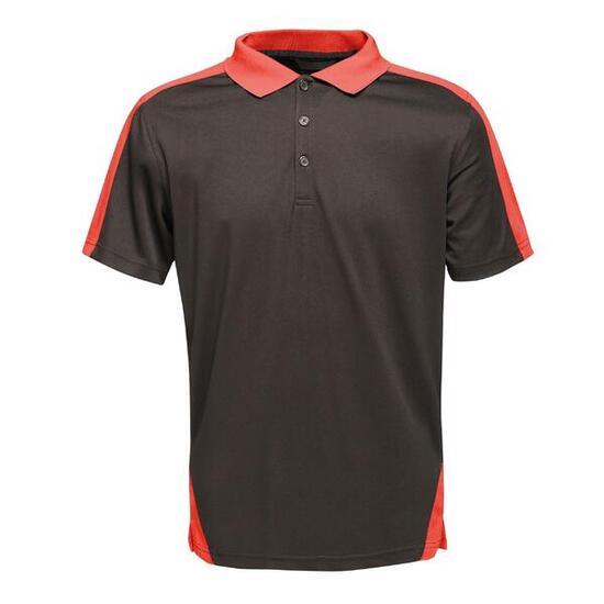 Polo Motif/style Contrasté Homme (Noir / Rouge Classique)