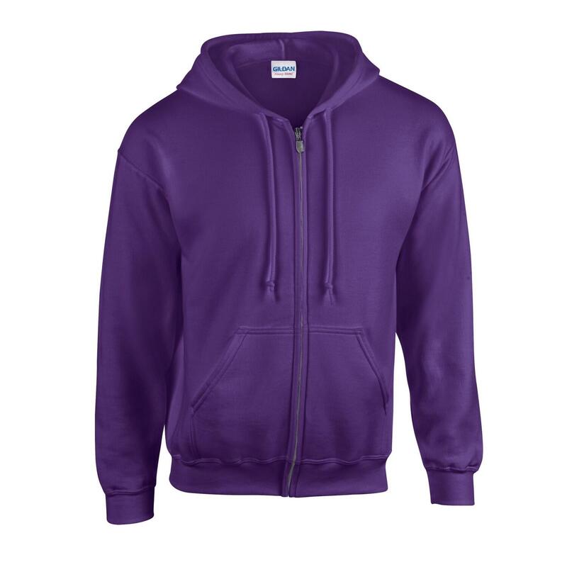 Sudadera con Cremallera de Mezcla Pesada para Adultos Unisex Morado