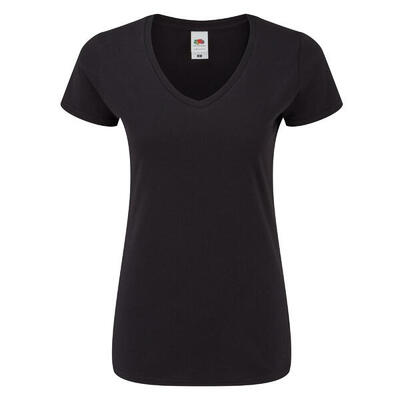 Dames iconisch v hals tshirt (deep navy)