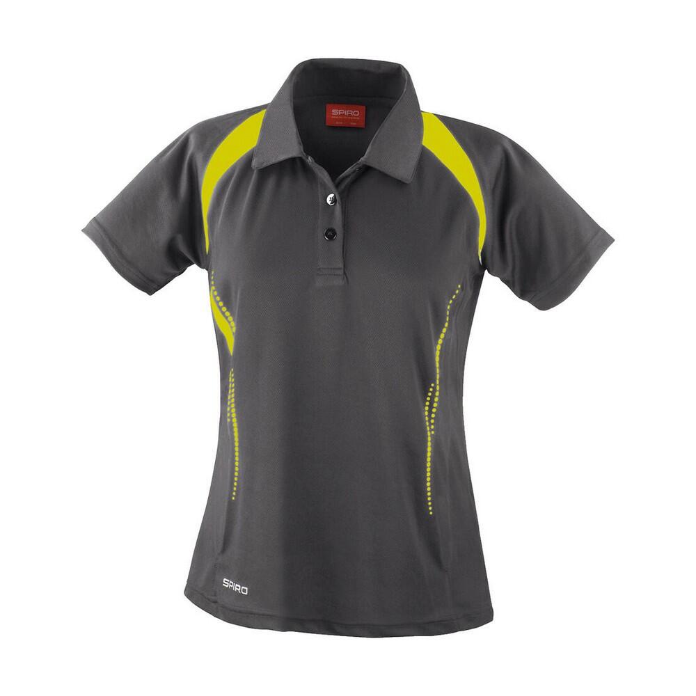 Womens/Ladies Team Spirit Polo Shirt (Grey/Lime)