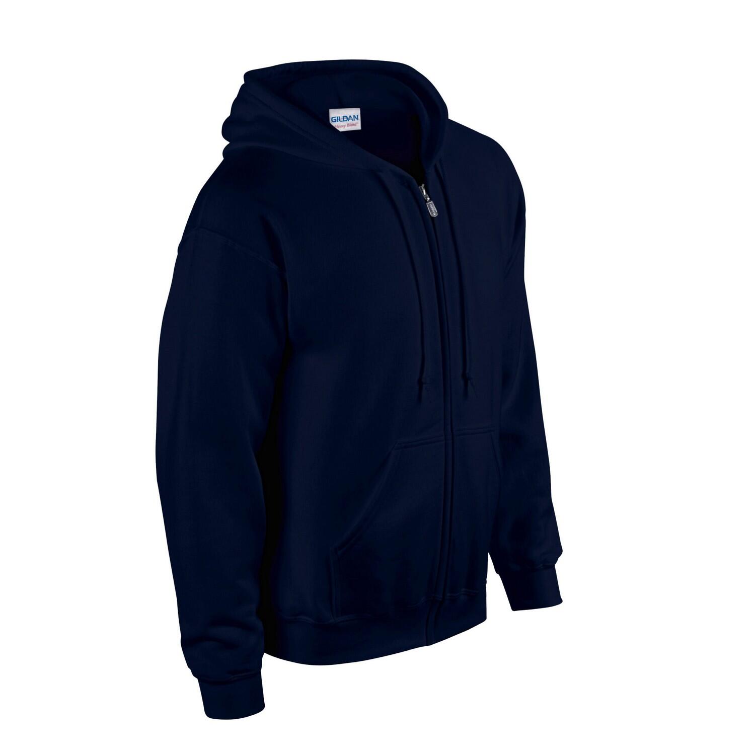 Unisex Adult Heavy Blend Full Zip Hoodie (Marine) 3/3