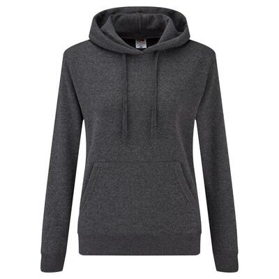 Dames klassieke effen hoodie (wit)