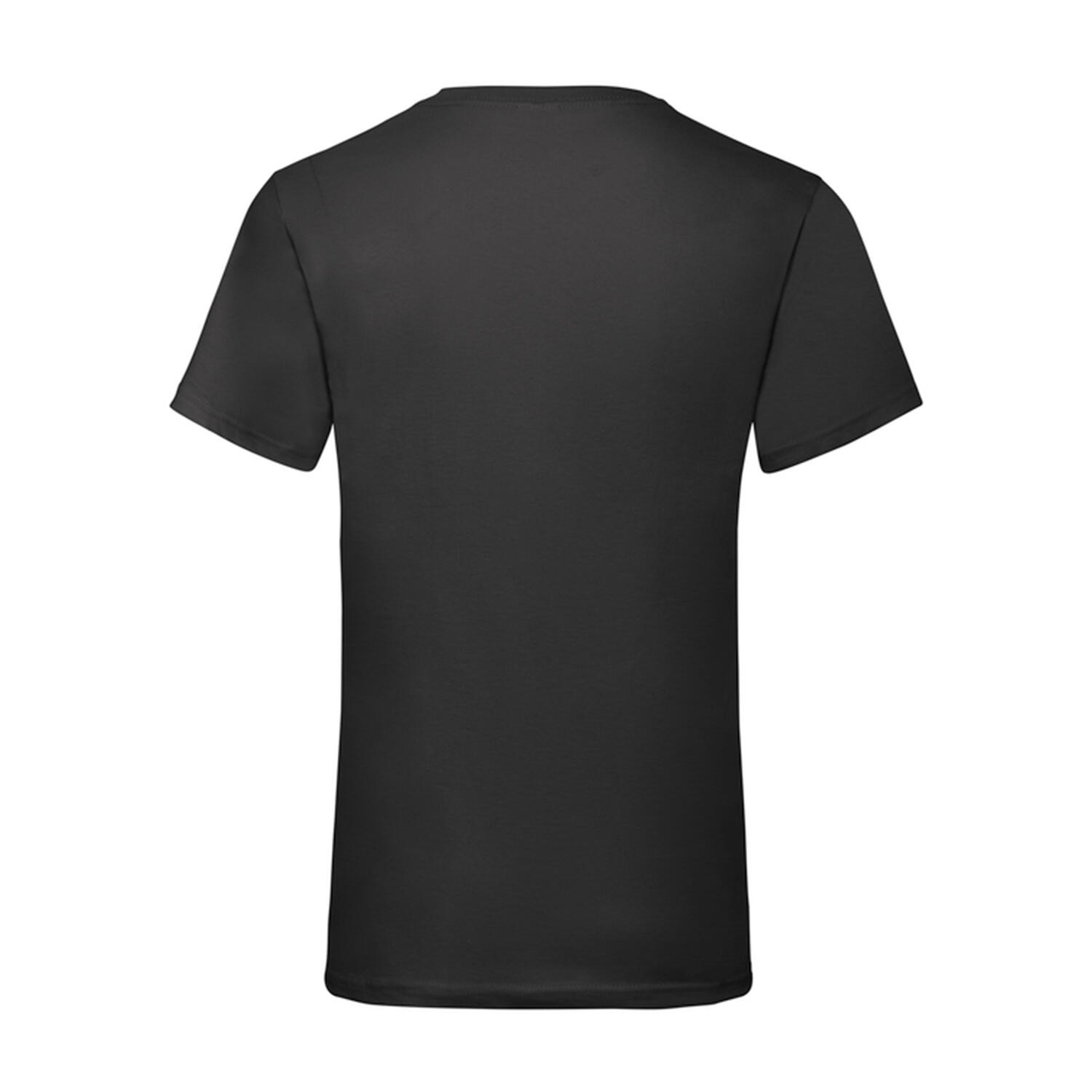 T-Shirt com decote em V Homem Valueweight (Preto) 2/3