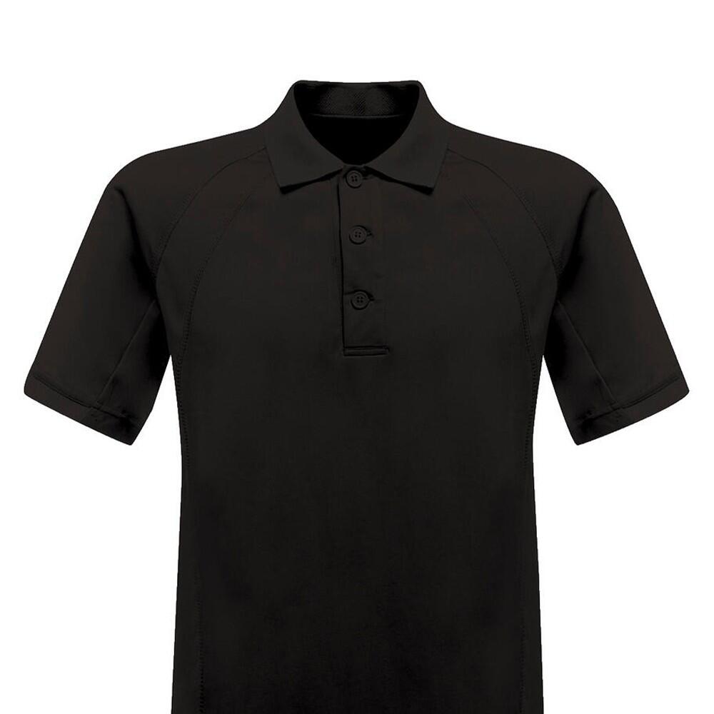 Heren Coolweave vochtafvoerend poloshirt (Zwart) 2/3