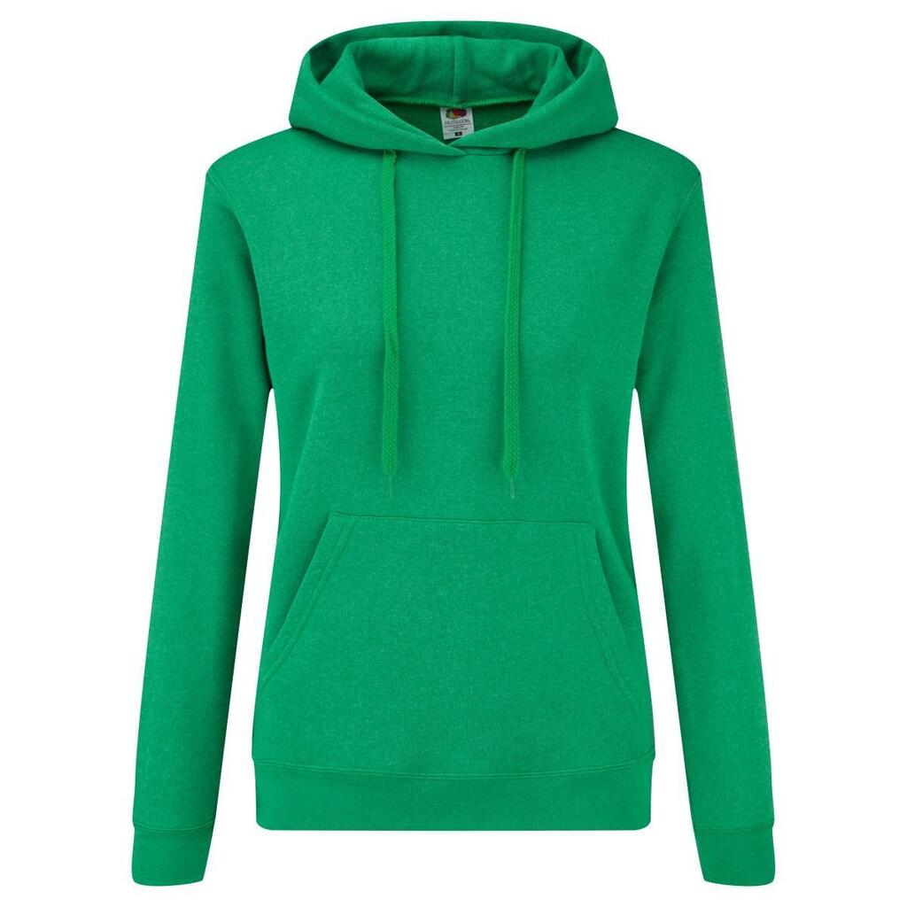 Ladies Lady Fit Hooded Sweatshirt / Hoodie (Heather Green)