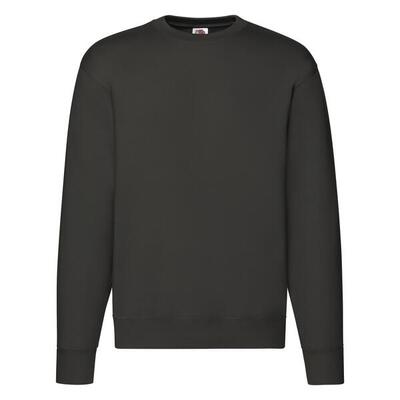 Heren premium ingelegd sweatshirt (houtskool)