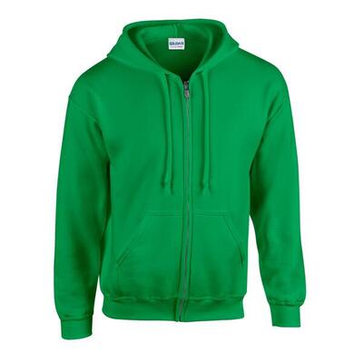 Unisex adult heavy blend full zip hoodie (veiligheid groen)