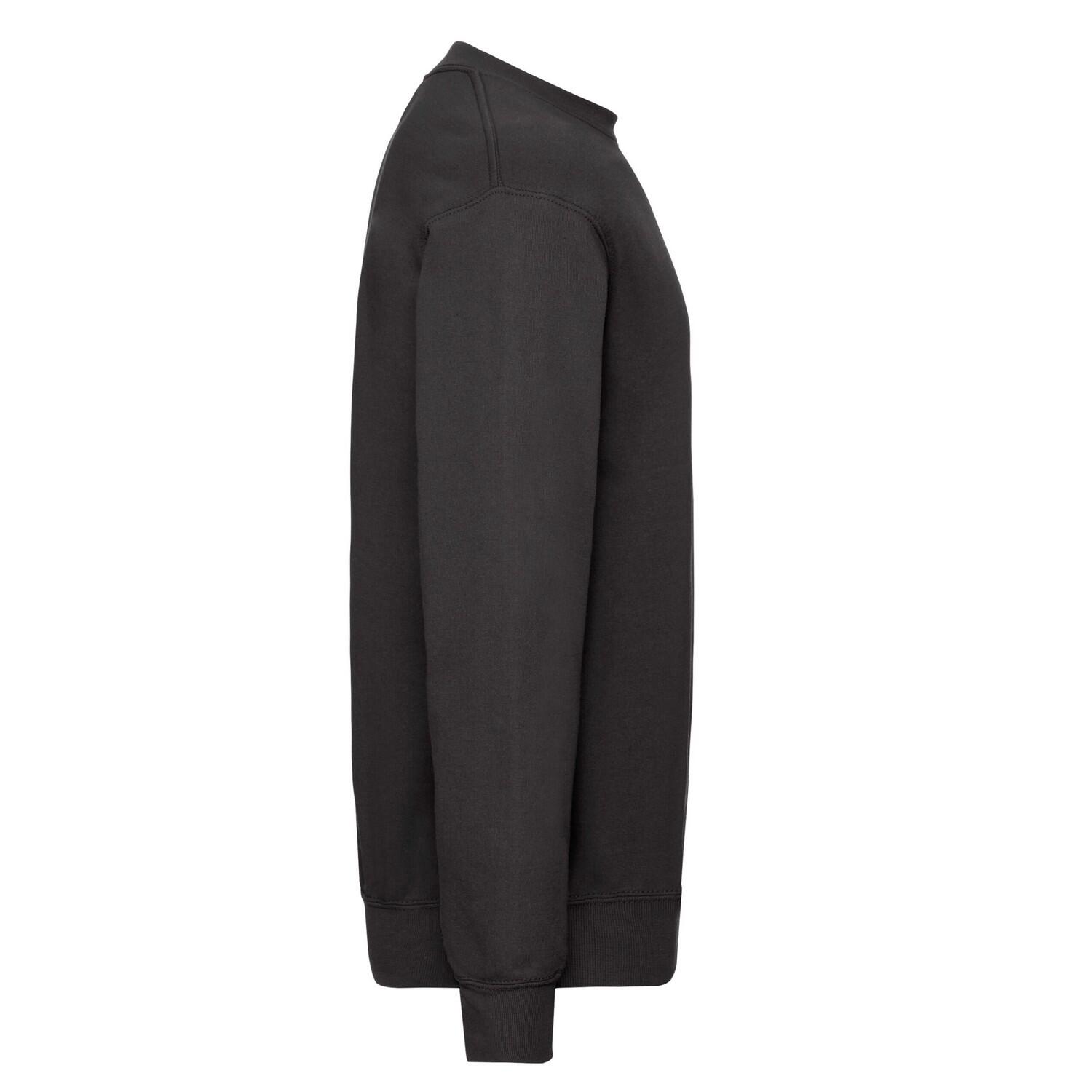 Heren Klassiek Ingelegd Sweatshirt (Zwart) 3/3