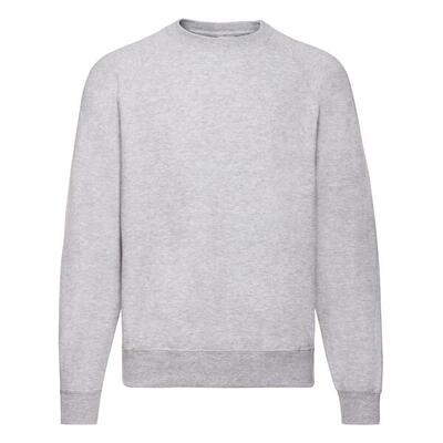 Heren klassiek effen raglan sweatshirt (heide grijs)