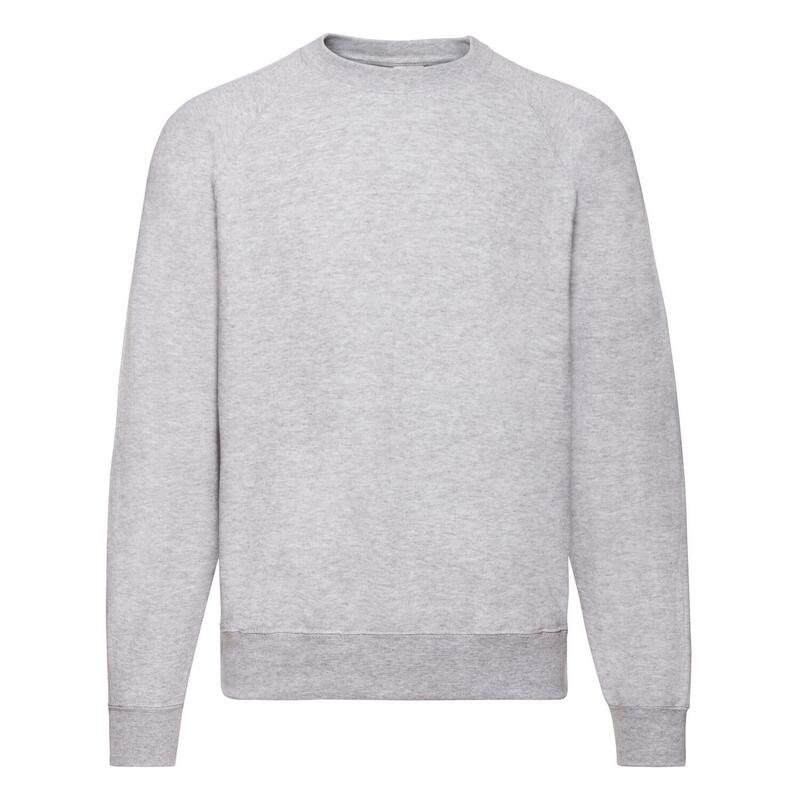 Heren Klassiek Effen Raglan Sweatshirt (Heide Grijs)