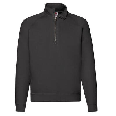 Felpa Collo A Cerniera Uomo Fruit Of The Loom Premium Blu Reale