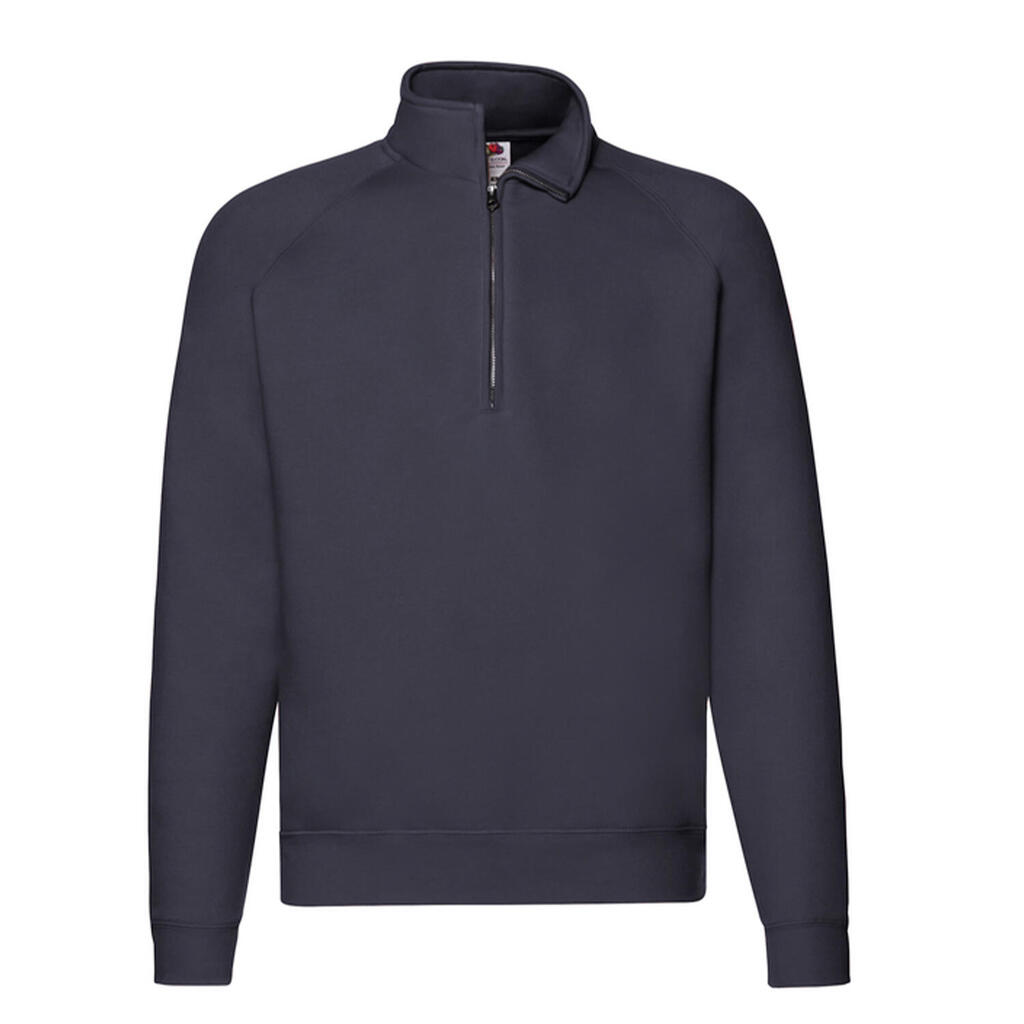 Mens Premium Zip Neck Sweatshirt (Deep Navy)