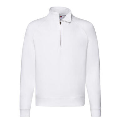 Felpa Collo A Cerniera Uomo Fruit Of The Loom Premium Blu Reale