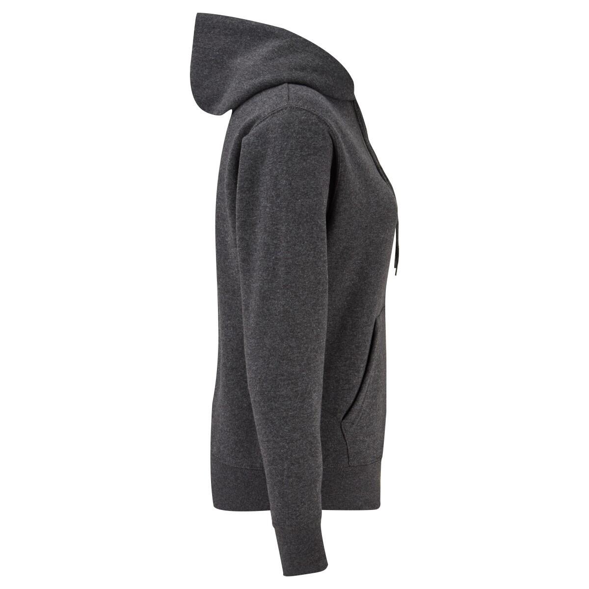 Felpa Con Cappuccio Semplice Donna Fruit Of The Loom Classic Grigio Scuro Con 3/3