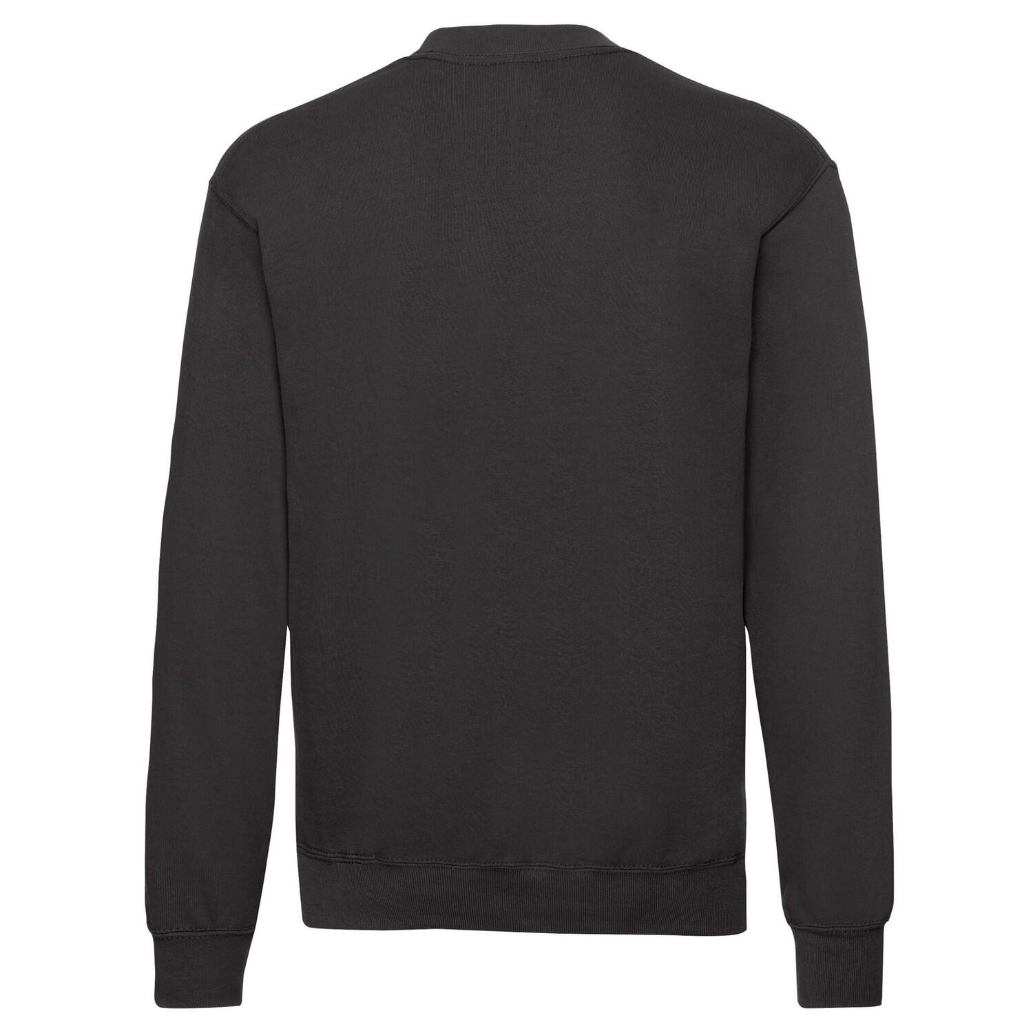 Heren Klassiek Ingelegd Sweatshirt (Zwart) 2/3