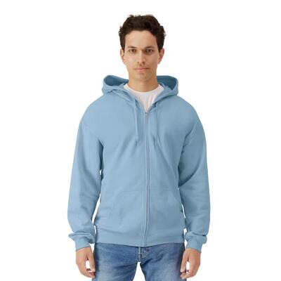 Heren softstyle midweight full zip hoodie (marine)