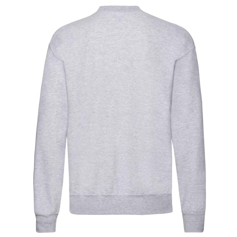 Heren Klassiek Effen Inzet Sweatshirt (Grijs)