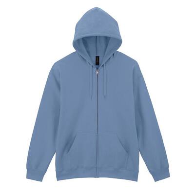 Heren softstyle midweight full zip hoodie (sportgrijs)