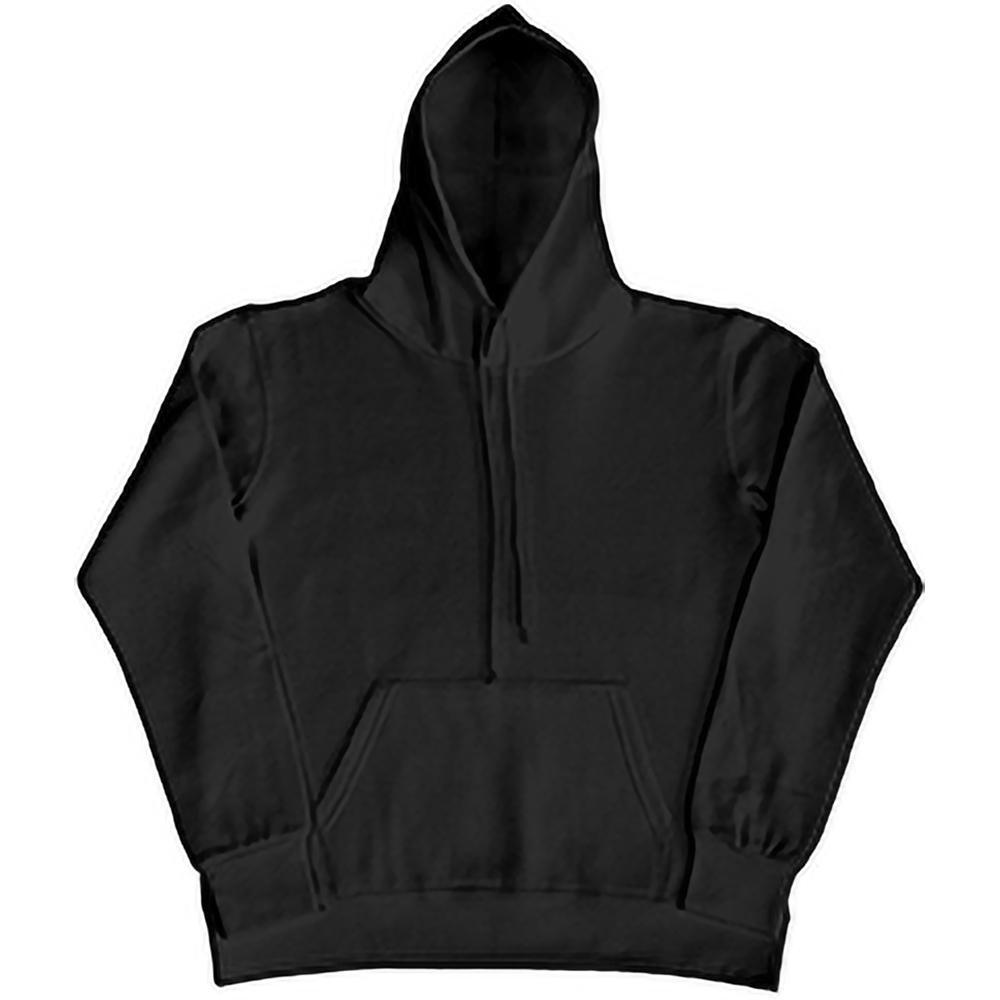 Sudadera lisa con capucha para mujer Negro 3/3