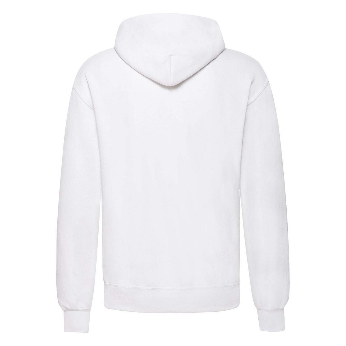 Felpa Con Cappuccio Logo Stampato Uomo Fruit Of The Loom Vintage Classic Bianco 2/2