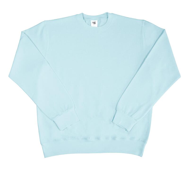 Heren Lange Mouw Crew Nek Sweatshirt Top (Hemelsblauw)