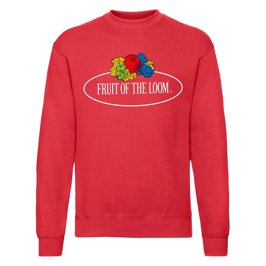 Mens Vintage Logo Printed Sweatshirt (Red)