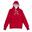 Dames Contrasterende Hooded Sweatshirt / Hoodie (Rood/Wit)