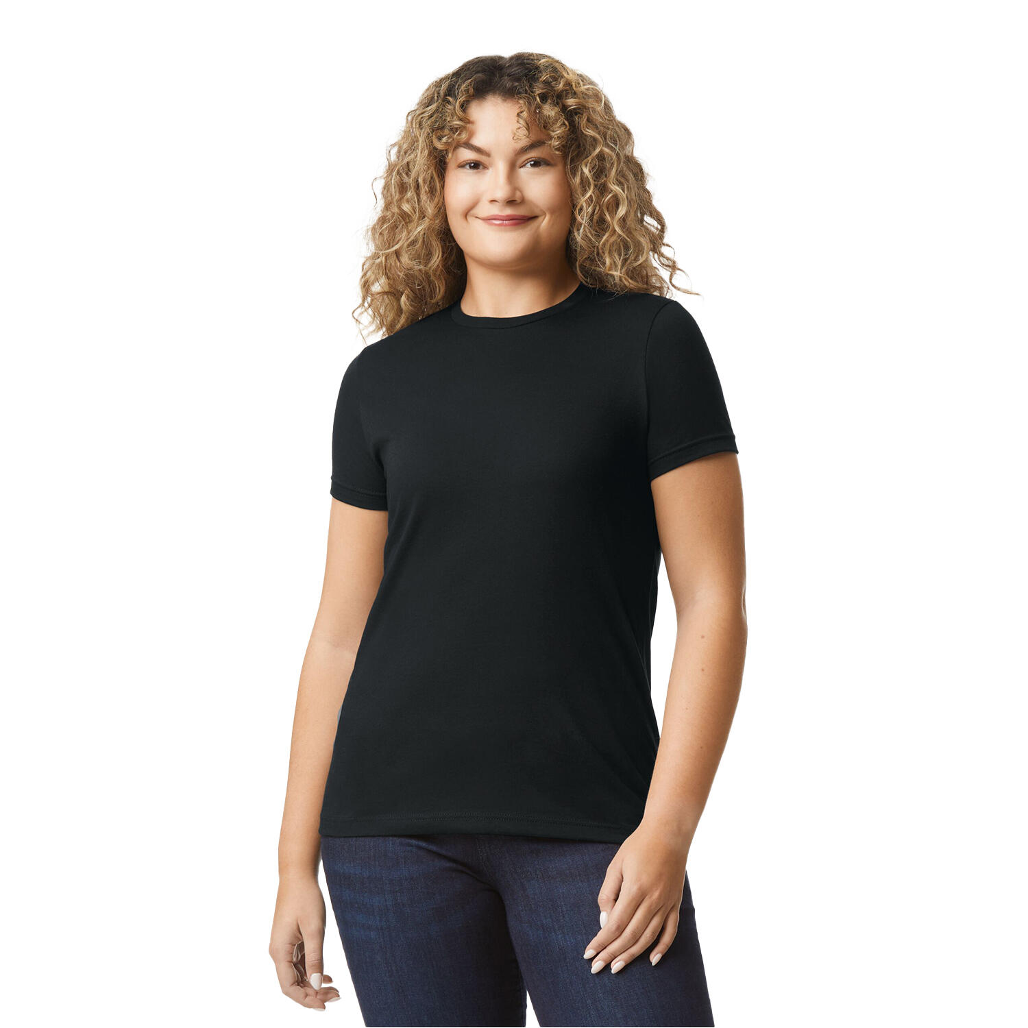 Gildan - Tshirt Softstyle Femme (noir) - T-shirt Manches Courtes - Noir - 40 M - Decathlon