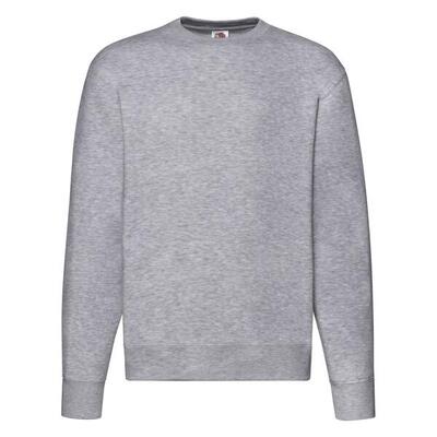 Heren premium ingelegd sweatshirt (houtskool)