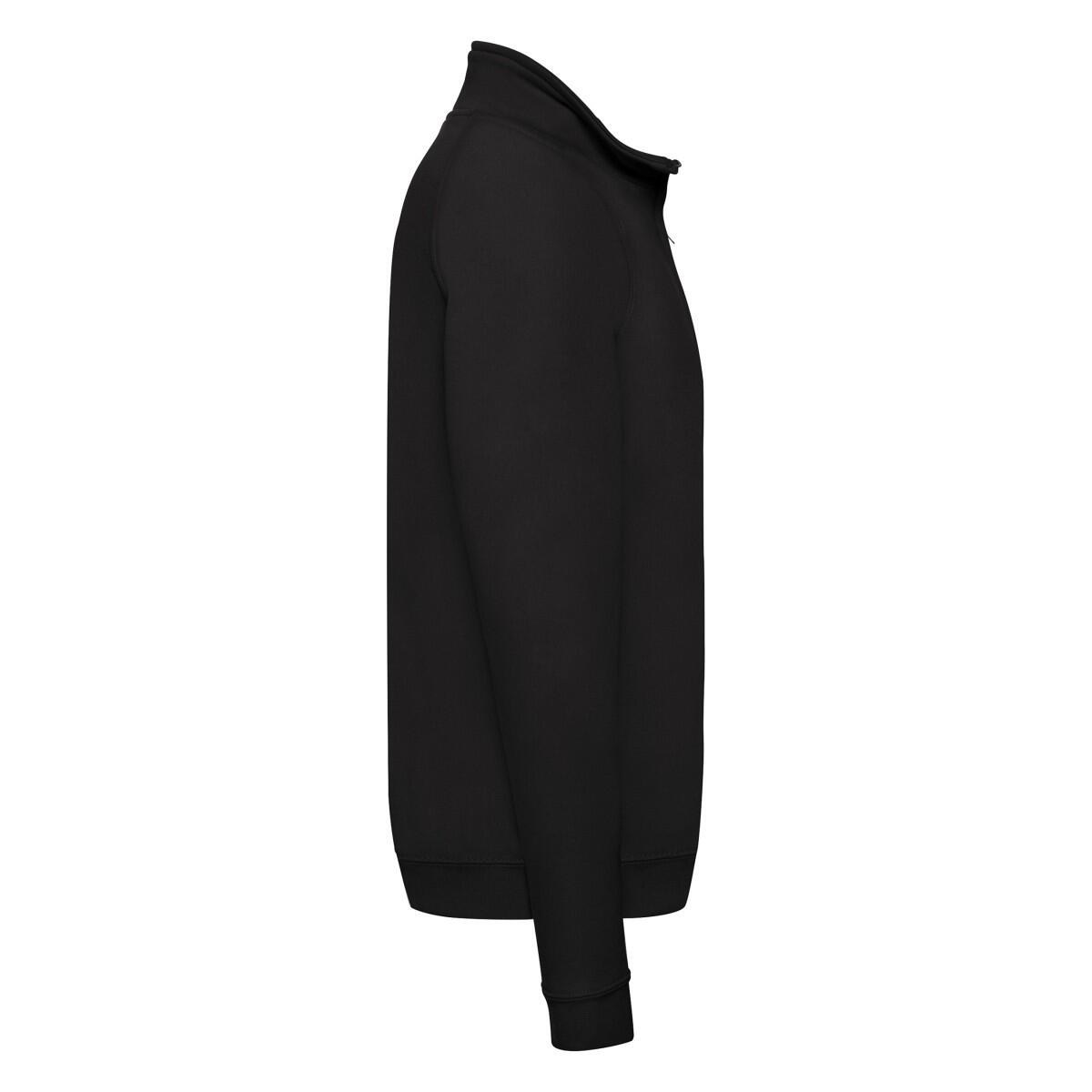 SweaT-Shirt clássica com fecho de correr para homem (Preto) 3/3