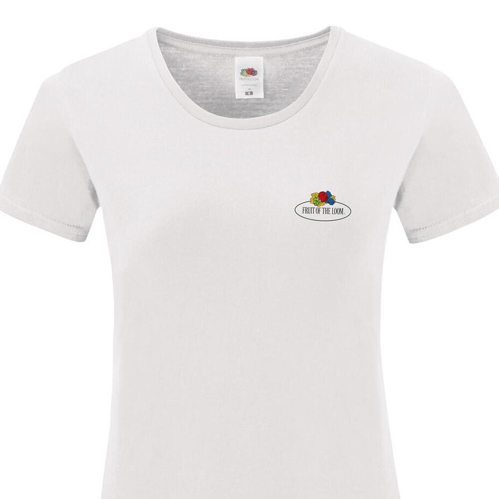 Dames Vintage Logo Tshirt (Wit) 2/2