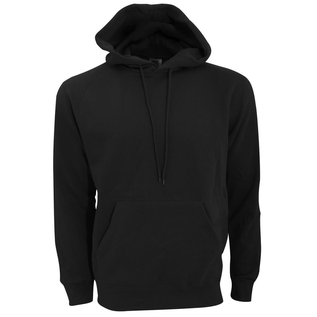 Mens Plain Hooded Sweatshirt Top / Hoodie (Black)