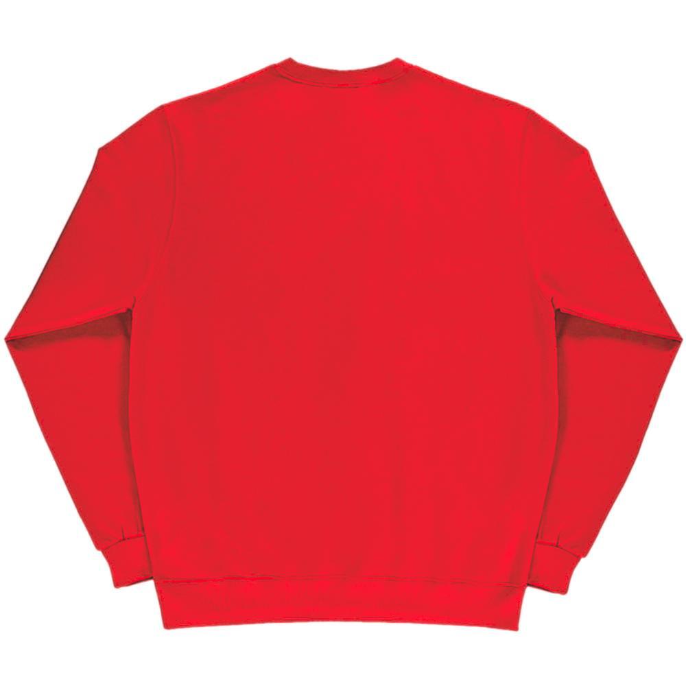 Sudadera de manga larga con cuello redondo para mujer Rojo 2/2