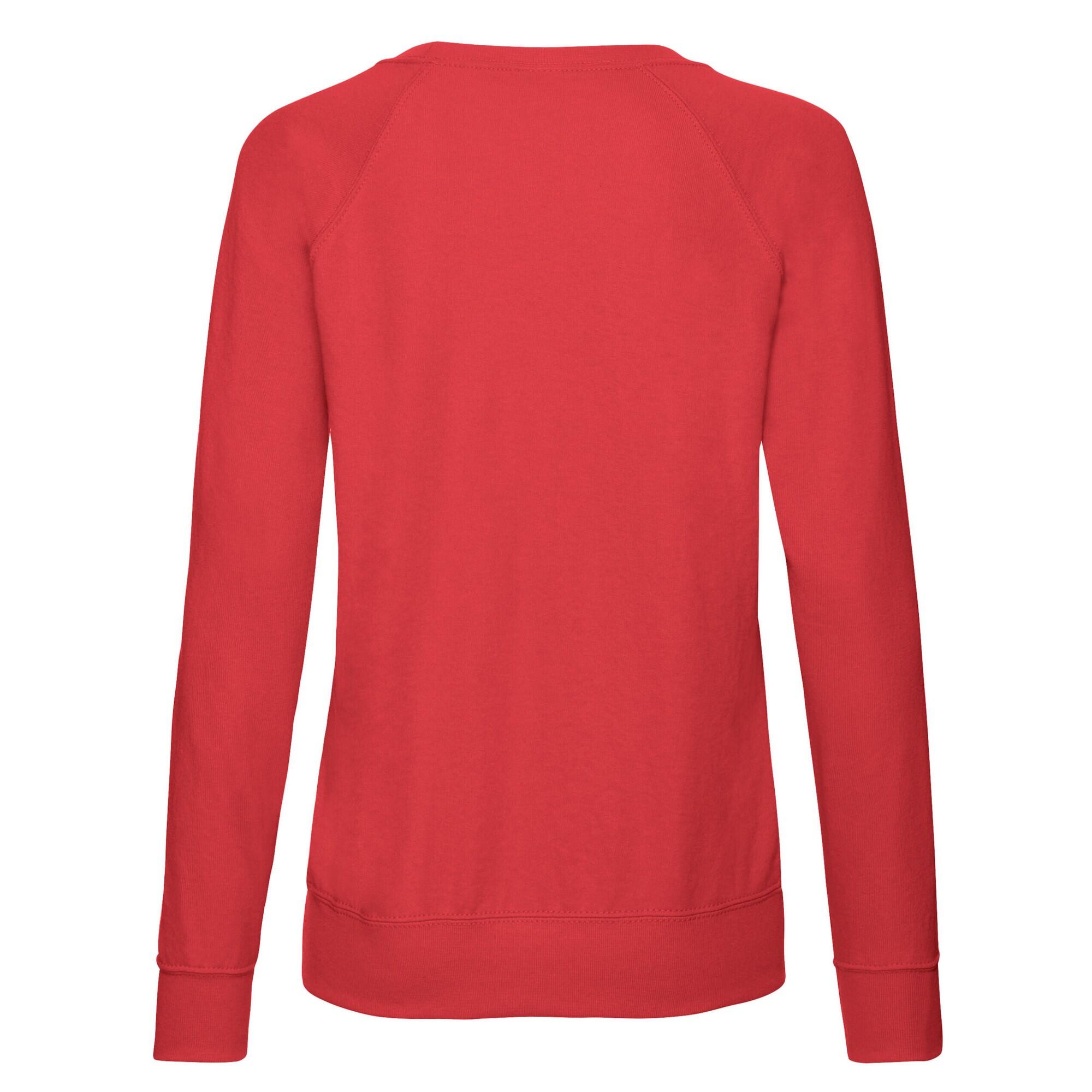 Sweat Manches Raglan Femme (Rouge) 2/3